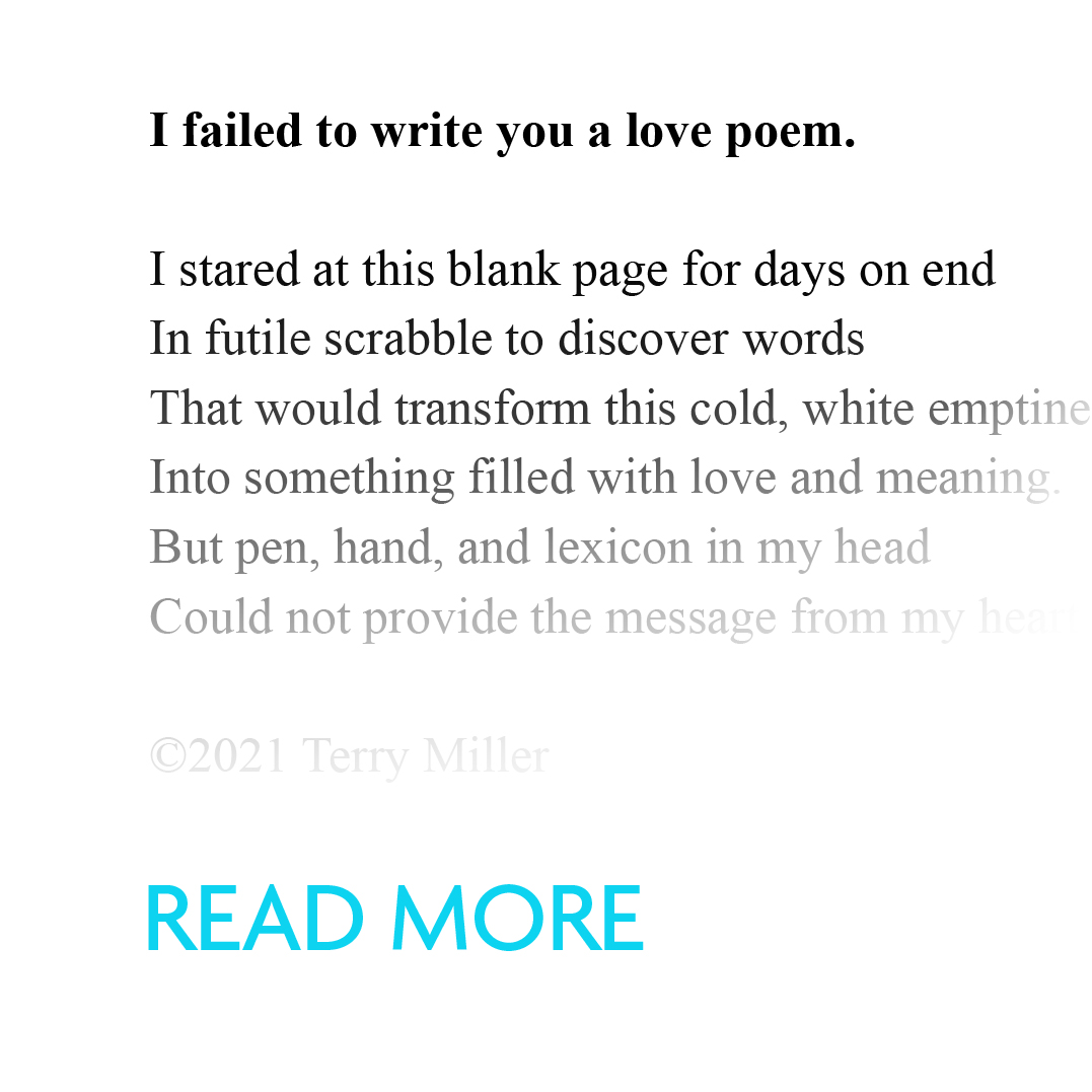 I failed to write you a love poem